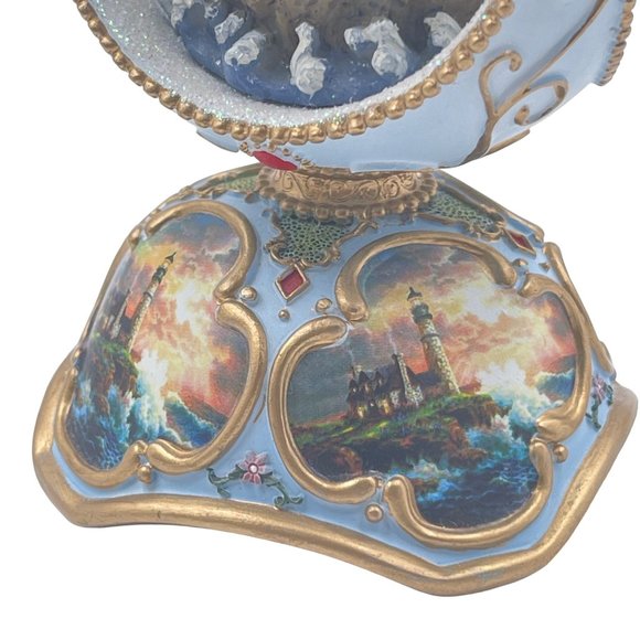 Thomas Kinkaide Lighthouse Carved Egg Figurine Music Box - Picture 8 of 13